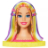 Mattel Barbie Totally Hair Neon Rainbow Deluxe - Кукла за прически 20+ аксесоара