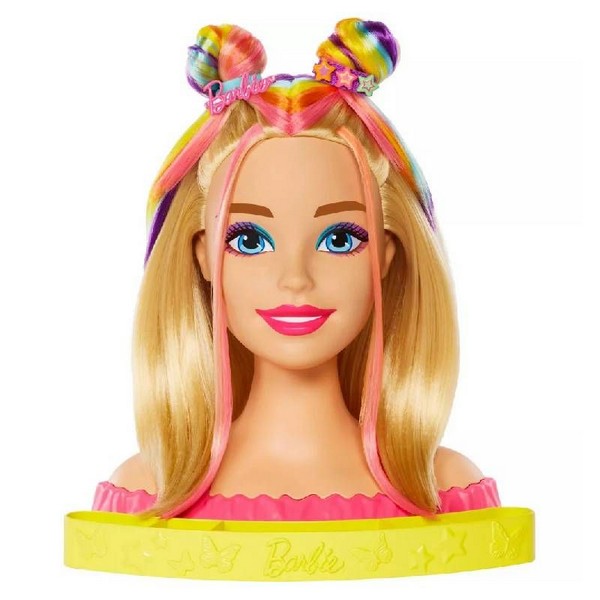 Продукт Mattel Barbie Totally Hair Neon Rainbow Deluxe - Кукла за прически 20+ аксесоара - 0 - BG Hlapeta