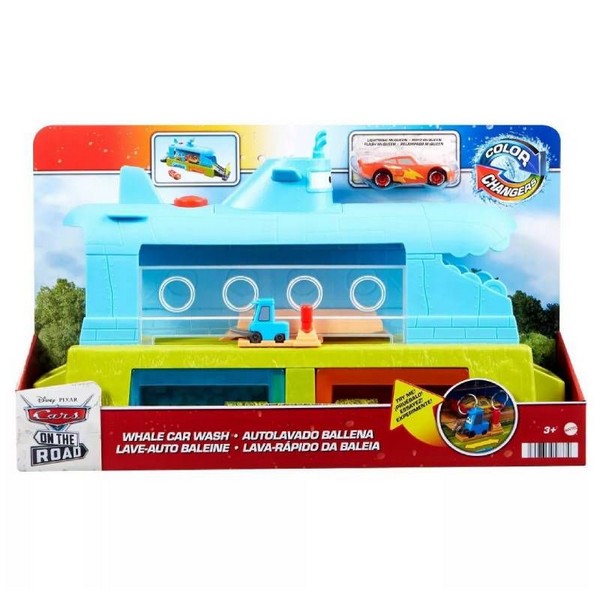 Продукт Mattel Color Change Whale Car Wash Lightning McQueen - Писта с една кола - 0 - BG Hlapeta