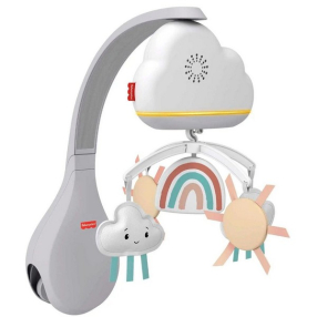 Fisher Price Sleepy Skies - Музикална въртележка за кошара, с лампа