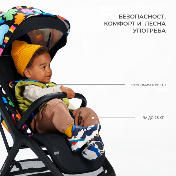 Продукт KinderKraft NUBI 2 - Лятна количка до 24 кг, тегло 7,9 кг, автосгъване - 0 - BG Hlapeta