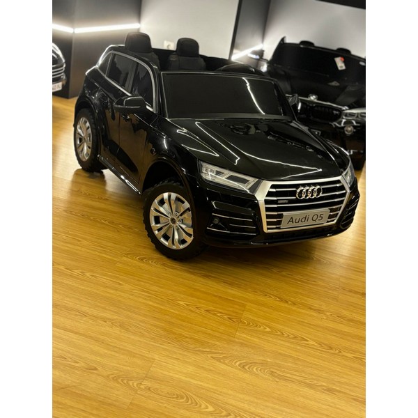 Продукт Двуместен Акумулаторен джип Audi Q5 24V с меки гуми и кожена седалка - 0 - BG Hlapeta