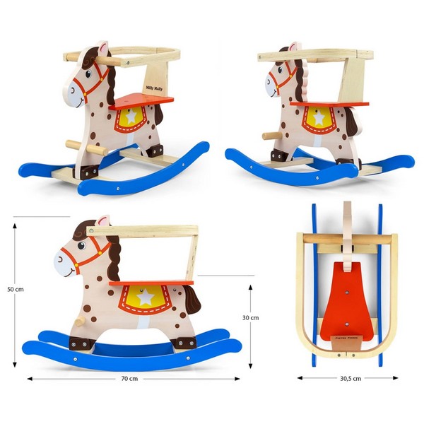Продукт Milly Mally Lucky - Дървено конче люлка - 0 - BG Hlapeta