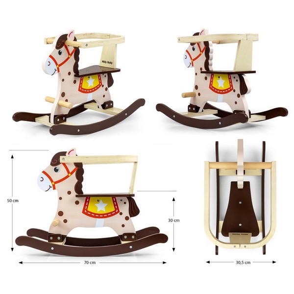 Продукт Milly Mally Lucky - Дървено конче люлка - 0 - BG Hlapeta