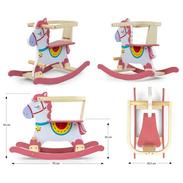 Продукт Milly Mally Lucky - Дървено конче люлка - 0 - BG Hlapeta