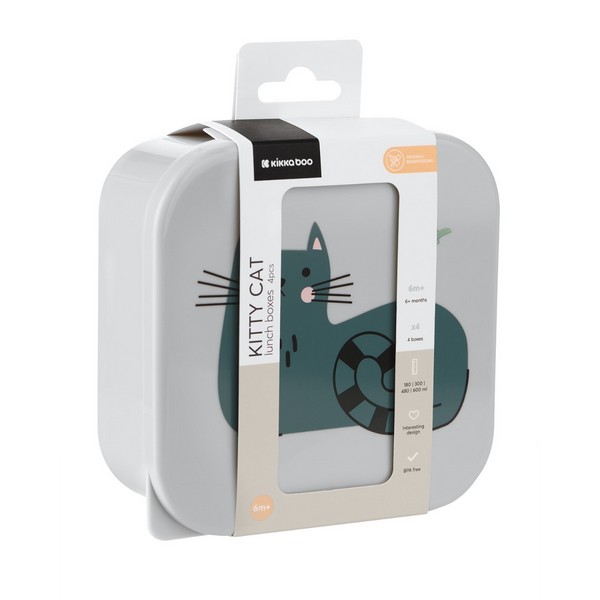 Продукт Kikkaboo Kitty Cat - Кутии за храна 4 бр - 0 - BG Hlapeta