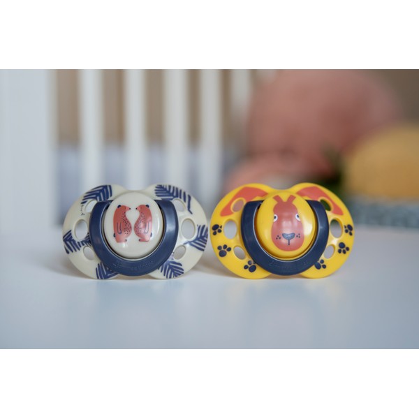 Продукт Tommee Tippee FUN FRIENDS - ОРТОДОНТИЧНИ ЗАЛЪГАЛКИ 18-36М (2 бр./оп.) - 0 - BG Hlapeta