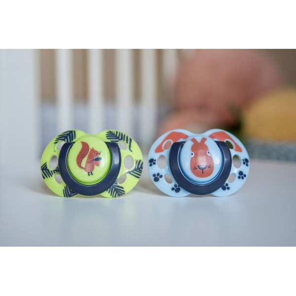 Продукт Tommee Tippee FUN FRIENDS - ОРТОДОНТИЧНИ ЗАЛЪГАЛКИ 18-36М (2 бр./оп.) - 0 - BG Hlapeta