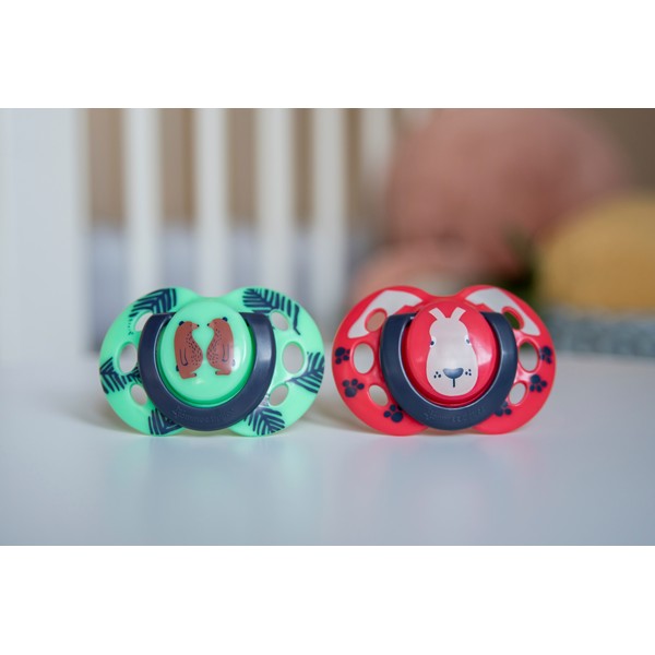 Продукт Tommee Tippee FUN FRIENDS - ОРТОДОНТИЧНИ ЗАЛЪГАЛКИ 18-36М (2 бр./оп.) - 0 - BG Hlapeta