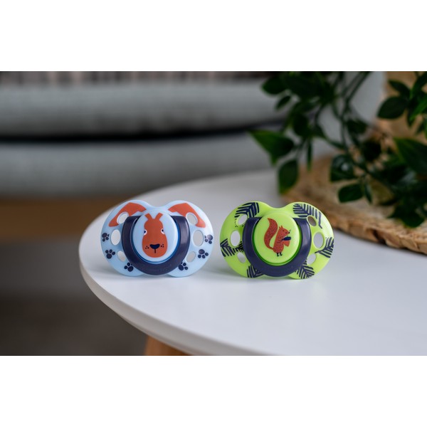 Продукт Tommee Tippee FUN FRIENDS - ОРТОДОНТИЧНИ ЗАЛЪГАЛКИ 18-36М (2 бр./оп.) - 0 - BG Hlapeta