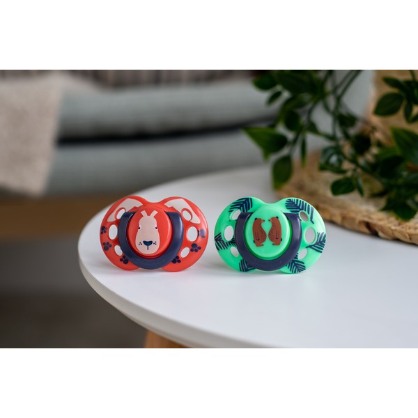 Продукт Tommee Tippee FUN FRIENDS - ОРТОДОНТИЧНИ ЗАЛЪГАЛКИ 18-36М (2 бр./оп.) - 0 - BG Hlapeta