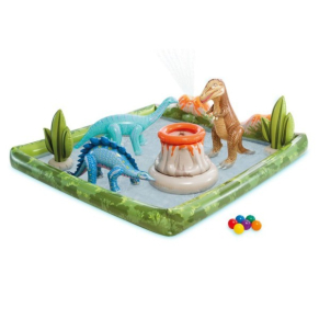 Intex Jurassic Adventure - Надуваем център за игра 201см х 201см х 36см