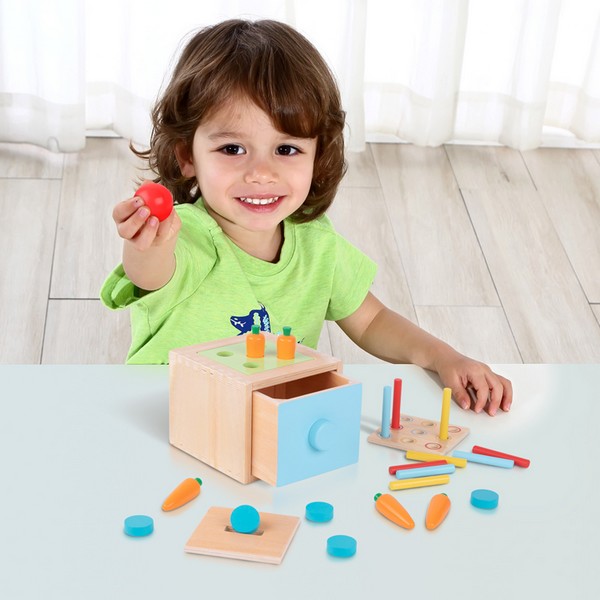 Продукт Tooky Toy - Монтесори дървен куб 4в1 - 0 - BG Hlapeta