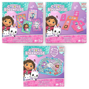 Spin Master Gabby’s Dollhouse Не се сърди човече, Домино, Карти - Комплект настолни игри