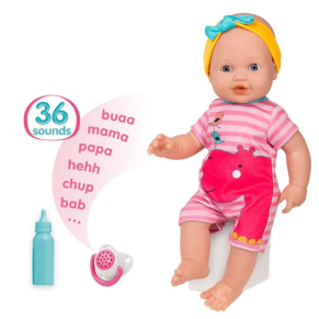 LT Le Bebe - Кукла 40 см. с шише и магическа залъгалка с 36 звука