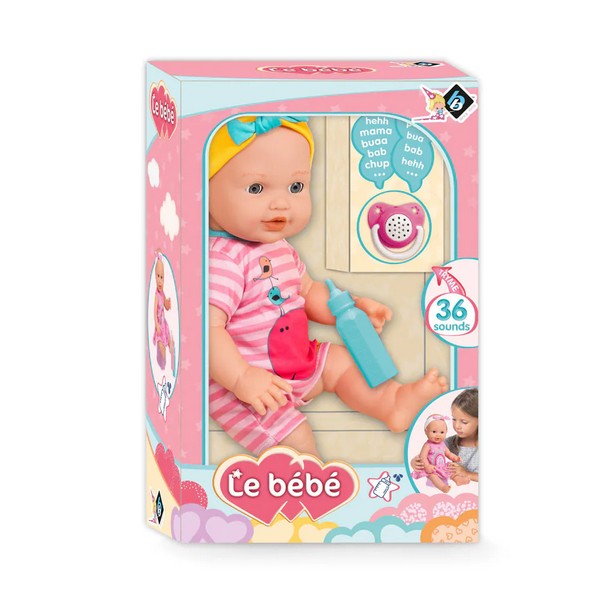 Продукт LT Le Bebe - Кукла 40 см. с шише и магическа залъгалка с 36 звука - 0 - BG Hlapeta