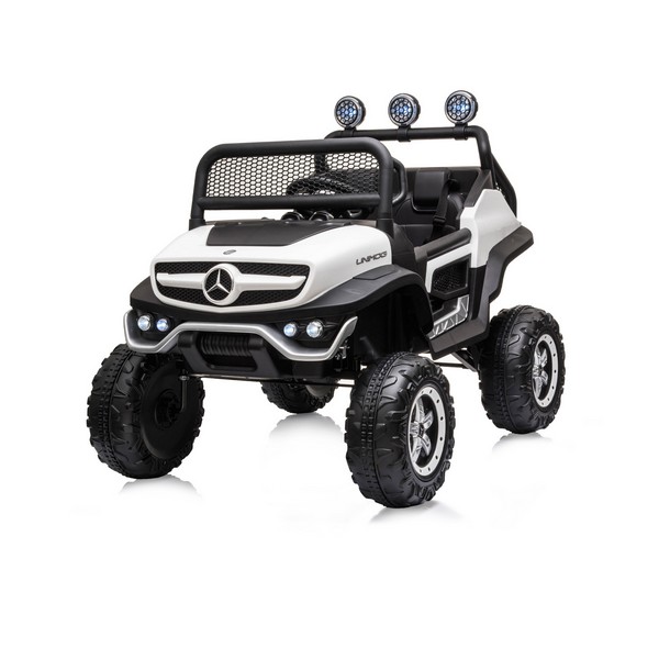 Продукт Акумулаторно бъги Mercedes UNIMOG 12V с меки гуми и кожена седалка - 0 - BG Hlapeta