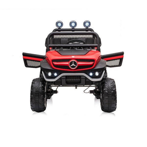 Продукт Акумулаторно бъги Mercedes UNIMOG 12V с меки гуми и кожена седалка - 0 - BG Hlapeta