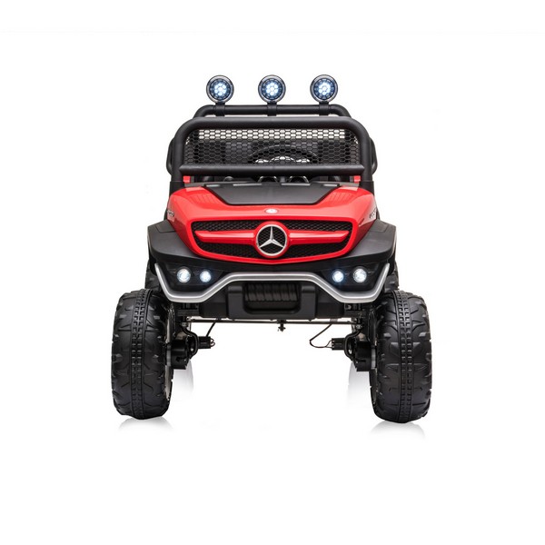 Продукт Акумулаторно бъги Mercedes UNIMOG 12V с меки гуми и кожена седалка - 0 - BG Hlapeta