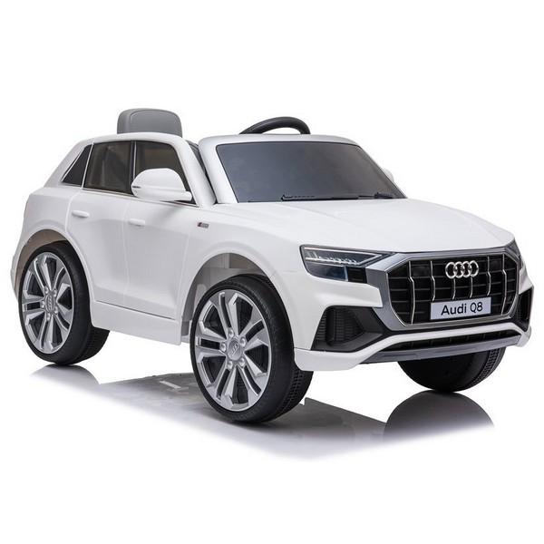 Продукт Акумулаторен джип  Audi Q8 12V с меки гуми с кожена седалка, металик боя  - 0 - BG Hlapeta