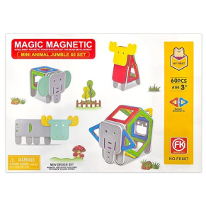 RTOYS Magic Magnetic - Магнитен конструктор Животни, 60 части