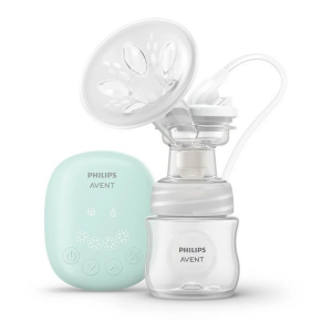 Philips AVENT Essential - Единична електрическа помпа за изцеждане на кърма, с мек силиконов уплътнител с унифициран размер