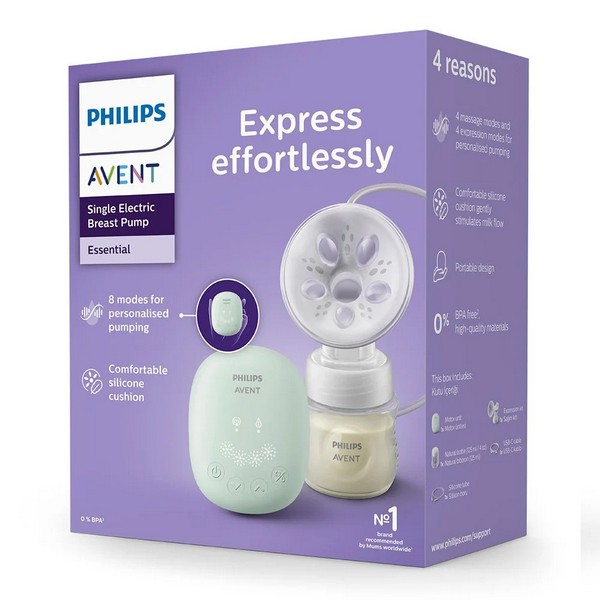 Продукт Philips AVENT Essential - Единична електрическа помпа за изцеждане на кърма, с мек силиконов уплътнител с унифициран размер - 0 - BG Hlapeta