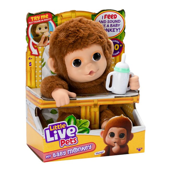 Little Live Pets Mango - Интерактивно бебе маймуна Продукт Little Live Pets Mango - Интерактивно бебе маймуна - 0 - BG Hlapeta