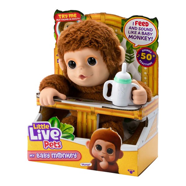 Little Live Pets Mango - Интерактивно бебе маймуна Продукт Little Live Pets Mango - Интерактивно бебе маймуна - 0 - BG Hlapeta