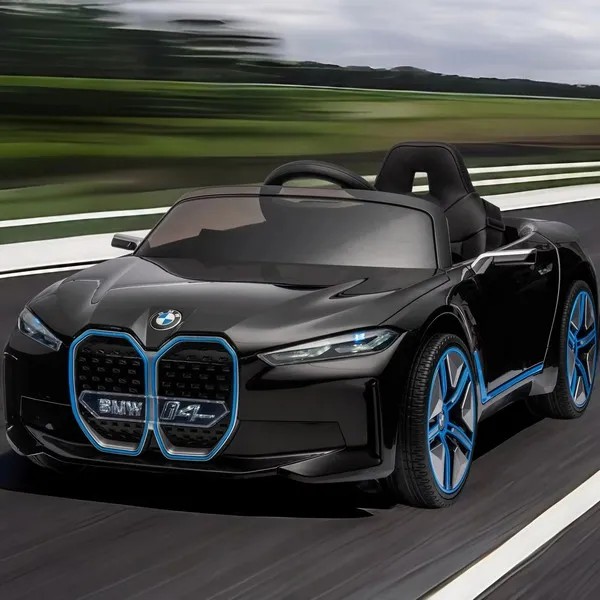Продукт Акумулаторна кола BMW I4, 12V с меки гуми и кожена седалка - 0 - BG Hlapeta