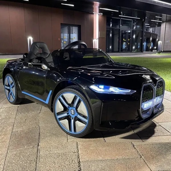 Продукт Акумулаторна кола BMW I4, 12V с меки гуми и кожена седалка - 0 - BG Hlapeta