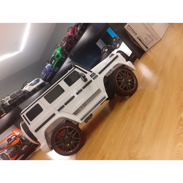 Продукт Акумулаторен джип Mercedes G63 AMG, 12V и отварящи се врати и амортисьори - 0 - BG Hlapeta