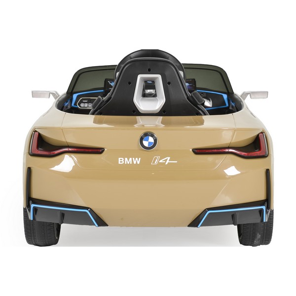 Продукт Акумулаторна кола BMW I4 12V с меки гуми и кожена седалка - 0 - BG Hlapeta