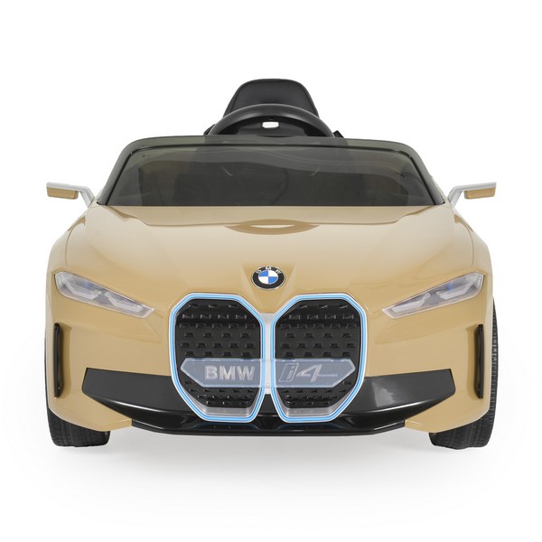 Продукт Акумулаторна кола BMW I4 12V с меки гуми и кожена седалка - 0 - BG Hlapeta