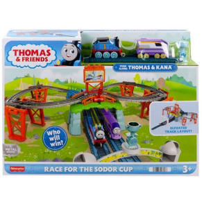 Fisher Price Thomas & Friends - Писта  Състезание за купата на Содор с две влакчета