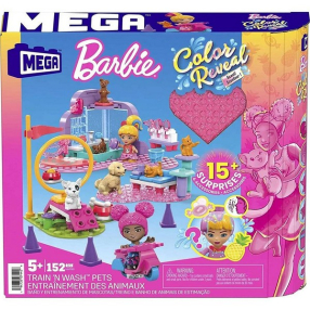 Mattel - Конструктор Mega Construx Barbie Train and Wash Pets с 15 аксесоара