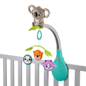 Fisher Price Soothe & Play - Музикална въртележка за кошара, легло или количка 3 в 1