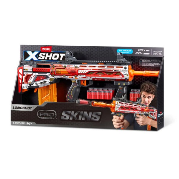 Продукт X Shot PRO SKINS Longshot - Бластер с меки стрели - 0 - BG Hlapeta