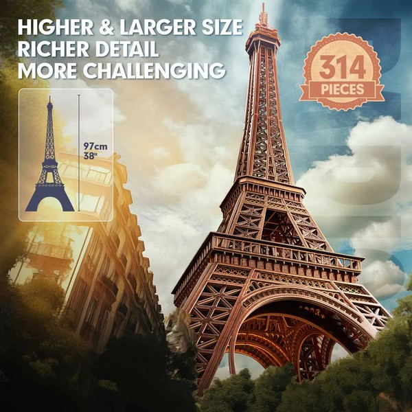 Продукт CubicFun Eiffel Tower - Пъзел 3D 314ч. - 0 - BG Hlapeta