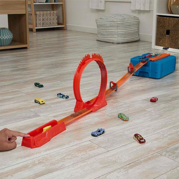 Продукт Mattel Hot Wheels Track Builder Flame Stunt Pack - писта с една кола - 0 - BG Hlapeta