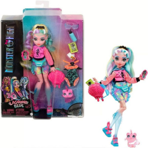 Mattel Monster High Lagoona Blue - Кукла с аксесоари и домашен любимец пираня