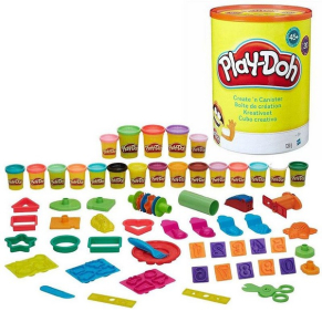 Hasbro Play-Doh Create'n Canister - Комплект моделини 20 цвята и 45 аксесоара