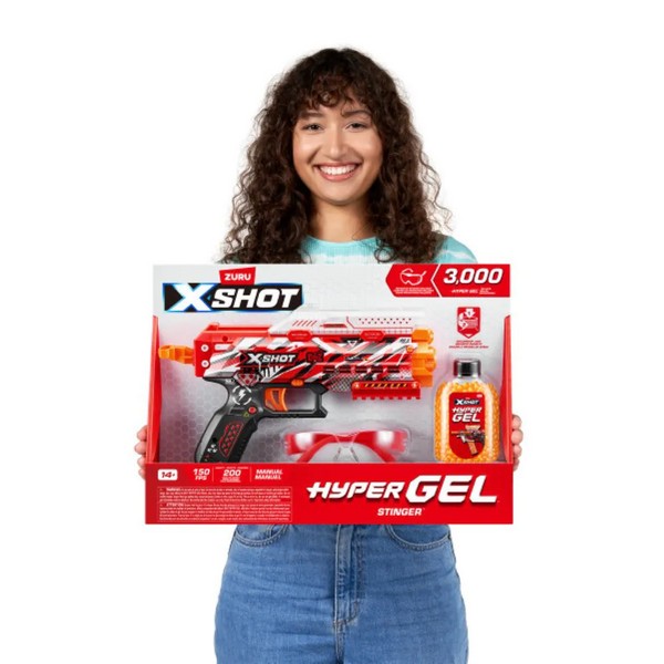 Продукт X Shot HYPER GEL Stinger - Бластер с 3000 гел топчета - 0 - BG Hlapeta