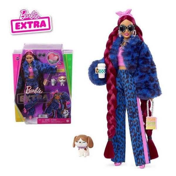 Продукт Mattel Barbie Extra - Кукла със син леопардов костюм домашен любимец и аксесоари - 0 - BG Hlapeta