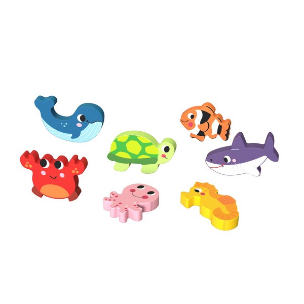 Продукт Tooky toy - Дървен пъзел 3D морско дъно 8 части - 0 - BG Hlapeta