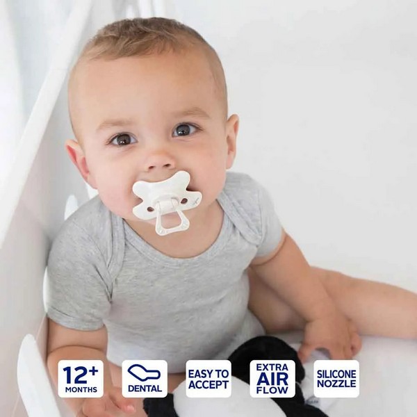 Продукт Difrax Dental Pacifier Pure - Ортодонтична залъгалка за бебе 12-20 м - 0 - BG Hlapeta