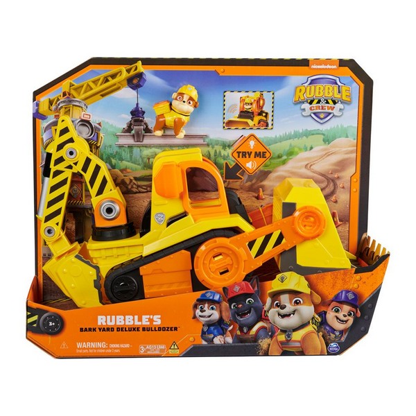 Продукт Paw Patrol Rubble and Crew Ръбъл - Строителна машина със звукови и светлинни ефекти и кученце - 0 - BG Hlapeta