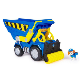 Paw Patrol Rubble and Crew Уийлър - Строителна машина със звукови и светлинни ефекти и кученце