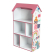 GINGER HOME Детска етажерка - Къщичка SUPER GIRL, Розова за съхранение на играчки и книжки