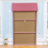 GINGER HOME Детска етажерка - Къщичка SUPER GIRL, Розова за съхранение на играчки и книжки